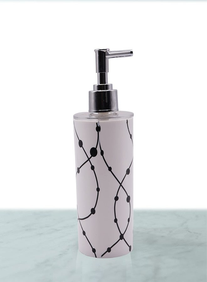 Shenron White Liquid Soap Dispenser for Wash Basin & Bathroom, Empty Refillable Handwash Bottle with Pump, Chrome Finish on Top, Unbreakable Plastic Body for Household use (Set of 3) - Image 3
